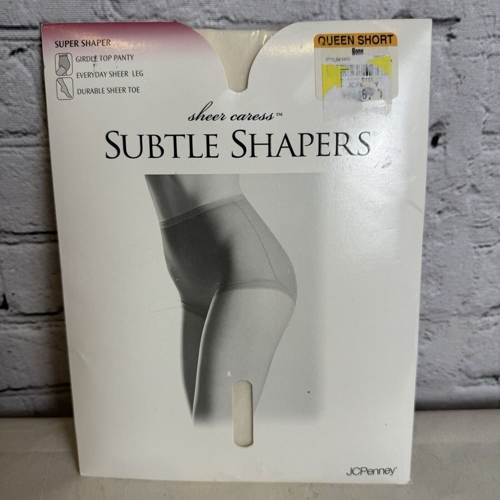 NOS JC Penney Super Shaper Girdle Panty SUBTLEβ SHAPERS QUEEN SHORT Bone
